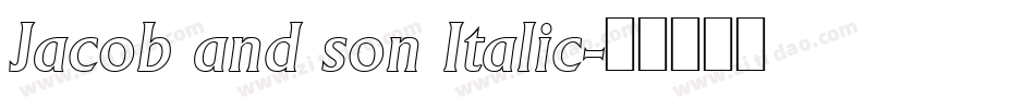 Jacob and son Italic字体转换